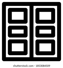 outline icon of a door, suitable for a part of house or home icon set