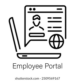 Un icono de esquema del portal de empleados 