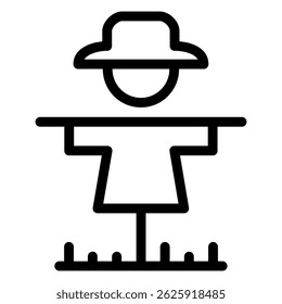 Outline icon of farm or rural activity