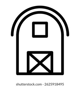 Outline icon of farm or rural activity