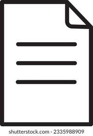 outline icon file new text