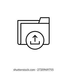 Ícone De Estrutura De Tópicos Do Conceito De Upload De Arquivos Para Plataformas Microstock