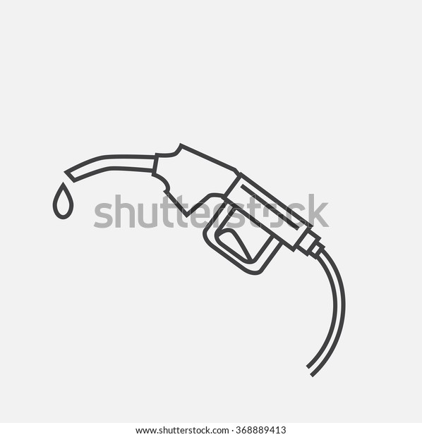 Outline icon of filling gun. Outline\
icon of gas station. Gas station illustration. Contour icon of\
filling gun. icon of oil industry. Outline oil icon.\
