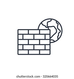 outline icon of firewall