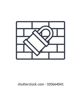 outline icon of firewall