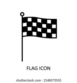 Outline icon with flag drawing.