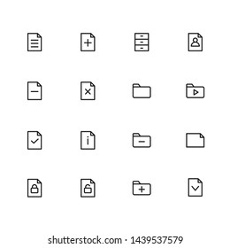 Outline icon. Folders and document icon sets. Ready to use for website, mobile app, presentation and any other projects. 