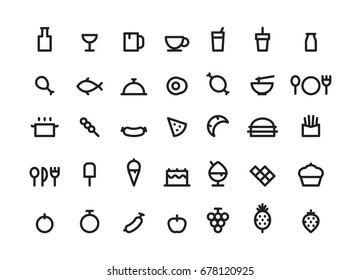 outline icon food, vector