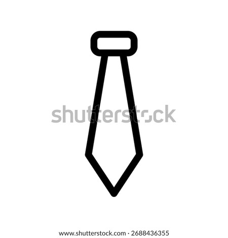 An outline icon of a formal Tie representing corporate professionalism and attire.