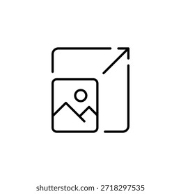 Icono De Esquema Para Cambiar El Tamaño De La Imagen Y La Función De Escala