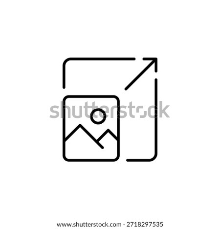 Outline Icon For Image Resize And Scale Function
