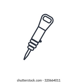 outline icon of jackhammer 