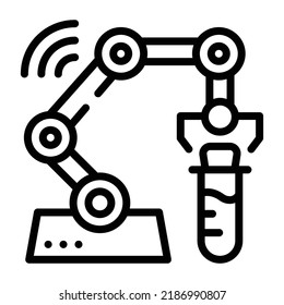 An outline icon of lab automation 