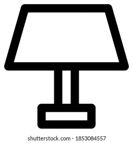 outline icon of a night lamp, suitable for a part of house or home icon set