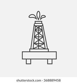 Outline icon of oil rig. oil rig illustration. Contour icon of oil rig.  icon of oil industry. Outline oil icon. 