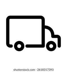 outline icon of a package or delivery