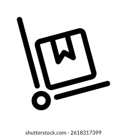 outline icon of a package or delivery