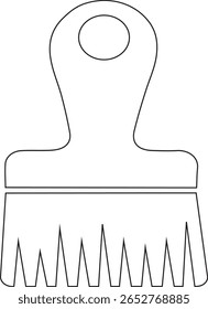 Outline Icon of a Paint Brush or Cleaning Brush. Art, Renovation, or Maintenance Tool Symbol