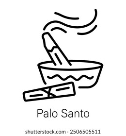 Un icono de contorno de palo santo 