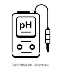 Outline icon of ph meter 