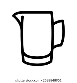 Outline Icon of a Pitcher with Handle and Spout