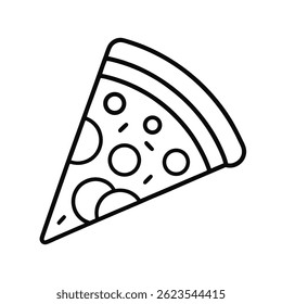 Ícone de estrutura de tópicos de uma fatia de pizza