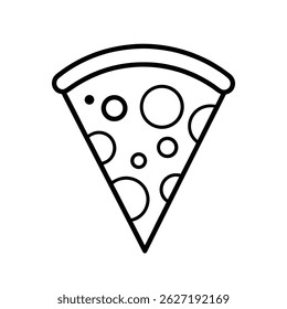 outline icon of a pizza slice