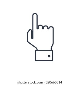 outline icon of point hand