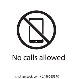 outline icon prohibition of using a smartphone. phone concept vector illustration