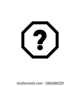 Outline icon question isolated on white background. Vector illustration
