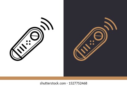 Outline icon of Remote control,. Virtual and augmented reality gadgets. Suitable for banners, mobile application, website, interfaces and prints
