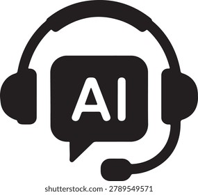 Outline icon representing advanced AI technology in customer support, virtual assistance, and language processing applications.