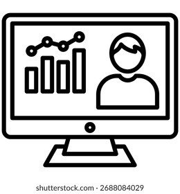 Ícone de estrutura de tópicos representando o painel de instrumentos do CRM (Customer Relationship Management)