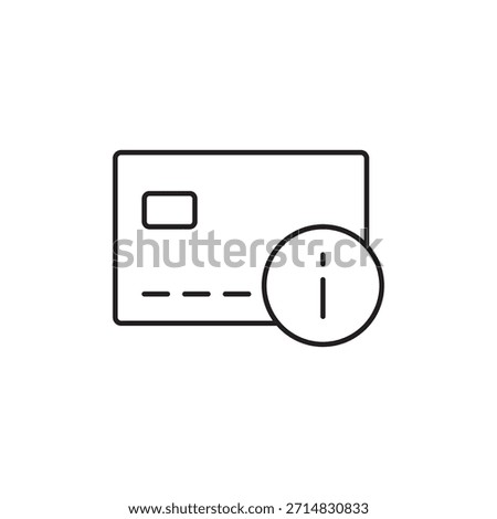Outline icon representing details or information about a credit card.