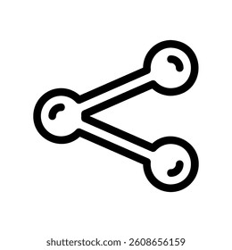 Outline icon representing digital sharing of data or posts across networks
