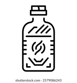 An outline icon of a resin bottle 