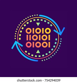 Outline icon reverse engineering. Data science technology and machine learning process. Suitable for print, website and presentation