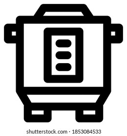 outline icon of a rice cooker, suitable for a part of house or home icon set