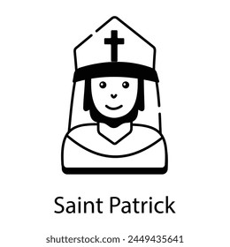 Un icono de contorno de san patricio