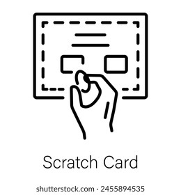 Here’s an outline icon of a scratch card 