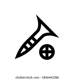 Outline icon. Screw emblem. Vector illustration