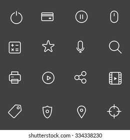 outline icon set for graphic design vector illustration eps 10