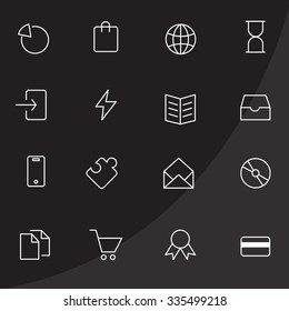 outline icon set for graphic design vector illustration eps 10