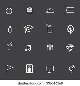 outline icon set for graphic design vector illustration eps 10