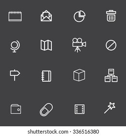 outline icon set for graphic design vector illustration eps 10