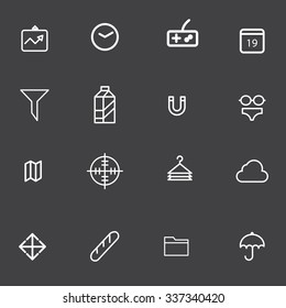 outline icon set for graphic design vector illustration eps 10