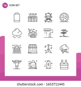 Rahmensymbolsatz. Paket mit 16 Line Icons einzeln auf weißem Hintergrund für reaktionsfähiges Website Design Print und Mobile Anwendungen.