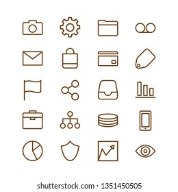 Outline icon set vector illustration, app icons, ui icons pack - векторная графика
