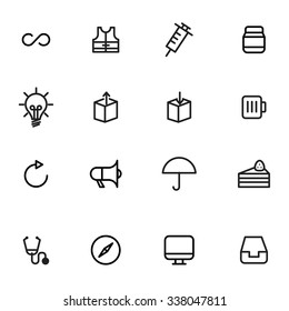 outline icon set vector illustration eps 10