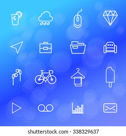 outline icon set vector illustration eps 10